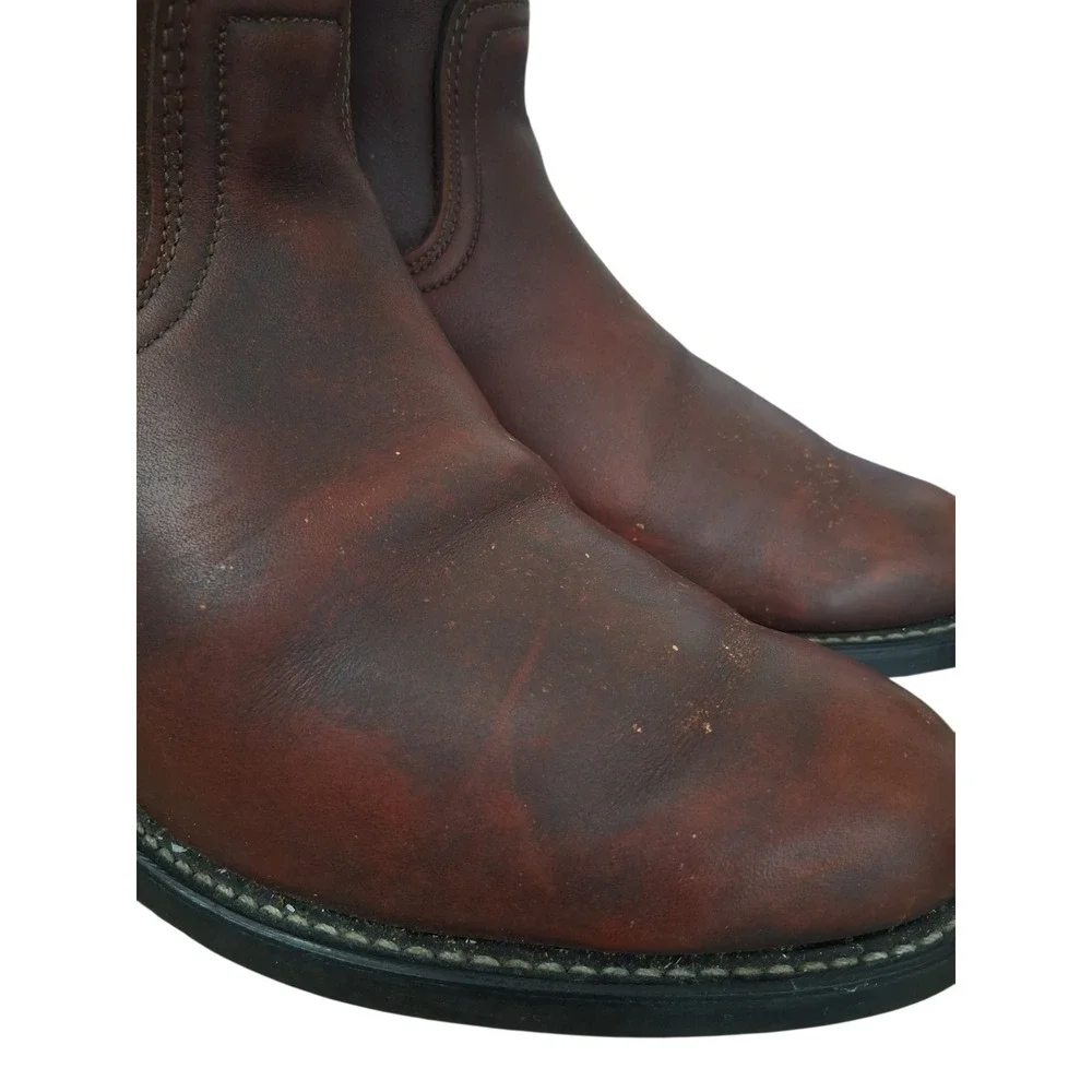 Vintage Vulcan Western Mens‎ size 8½D Smooth Leather Cowboy Boots Oil Resistant